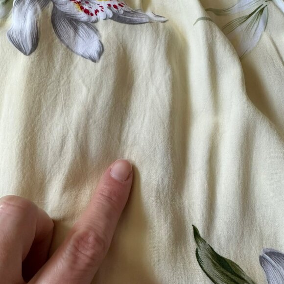 Vintage Winnie Fashion Floral Dress Size S Yellow Hawaiian Halter Swim Cover up - Picture 4 of 8